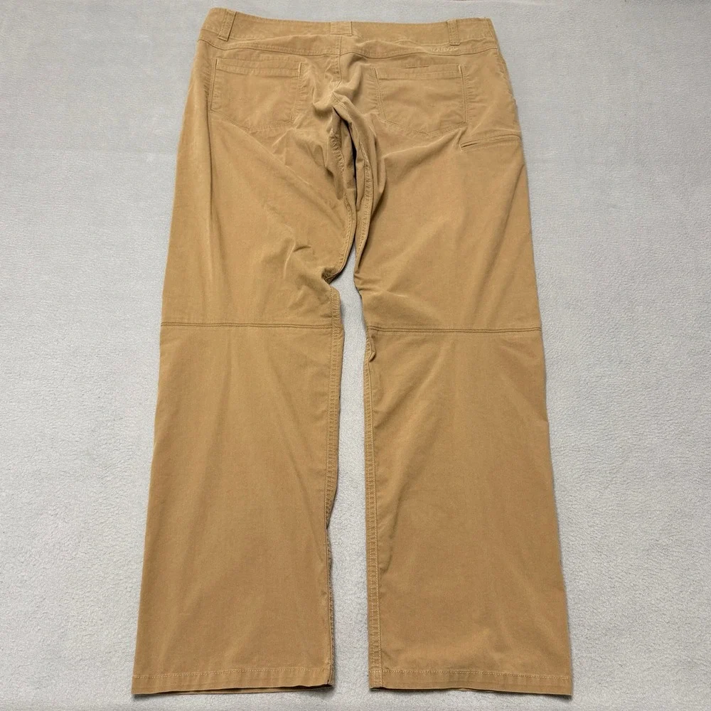 Kuhl Slax Pants Mens 38x32 Tan Enduro Fabric Klassik Fit Hiking Chino Brown